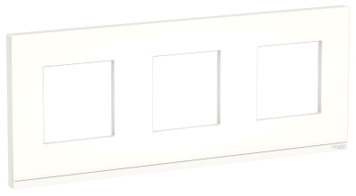 Рамка 3-постовая горизонтальная Schneider Electric Unica New Pure Матовое стекло/Белый Schneider Electric Unica New Pure NU600689