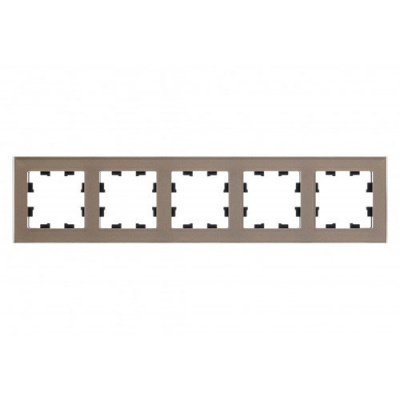 SE AtlasDesign Рамка 5-постовая органическое стекло Шампань Nature Systeme Electric AtlasDesign Nature ATN320505