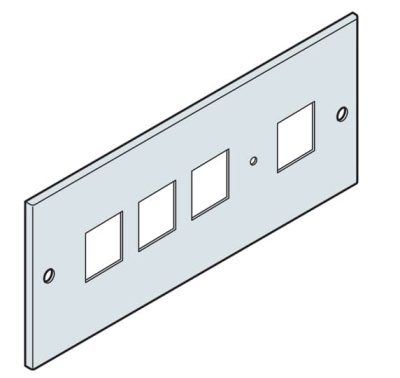 Панель модульная с 4 окнами 72x72мм для установки измерительных приборов 200x800мм ABB IS2 ABB IS2 EH3472K