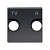 Накладка TV-FM розетки 2 мод ABB NIE Zenit Антрацит N2250.8 AN