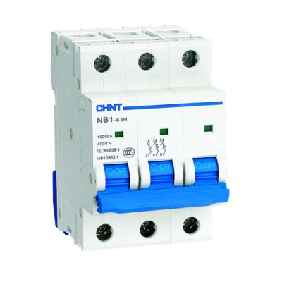 Автоматический выключатель NB1-63H 3P 40A 10кА (C) CHINT CHINT NB1-63 179875CHINT