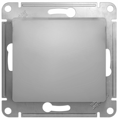 Выключатель кнопочный 10A (схема 1) Systeme Electric Glossa Алюминий Systeme Electric Glossa GSL000315
