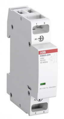 Контактор модульный 20A АС-1 1НО+1НЗ катушка 230В AC/DC ABB ESB20-11N-06 ABB  1SBE121111R0611