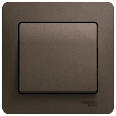 Выключатель 1-клавишный (схема 1) 10AX в сборе Systeme Electric Glossa Шоколад Systeme Electric Glossa GSL000812