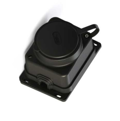 Systeme Electric MultiSet Колодка 1х розетка 2К+З каучуковая 16А/250В IP44 Чёрная Systeme Electric MultiSet MST4003BK