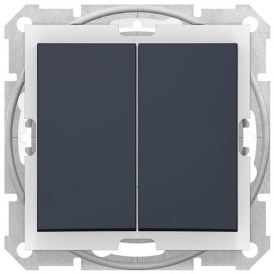 Выключатель 2-клавишный 10A IP44 Schneider Electric Sedna Графит Schneider Electric Sedna SDN0300470