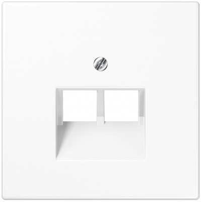 Накладка 2-ой наклонной телефонной/комп розетки Jung Белый Jung LS серия LS969-2UAWW