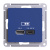 SE AtlasDesign Розетка USB высокоскор.заряд. Аквамаринин A + тип-C 45Вт QCPD механизм Systeme Electric AtlasDesign ATN001129