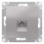 Розетка телефонная RJ11 механизм Schneider Electric AtlasDesign Алюминий Systeme Electric AtlasDesign ATN000381