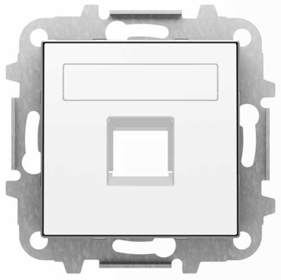 Накладка розетки информационной 1-ой ABB NIE Sky Альпийский белый 8518.1 BL ABB Sky 2CLA851810A1101