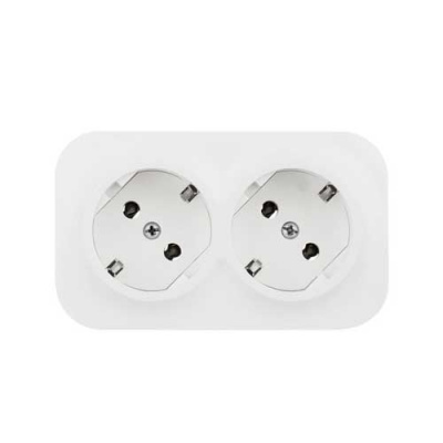 Розеточный блок с предварительным подключением 2 x 2К+З без шторок - 16 A - 250 В~  IP 20 Legrand Quteo Белый  Legrand Quteo 782233