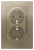 Розетка двойная с заземлением 16A в сборе Schneider Electric AtlasDesign Шампань Systeme Electric AtlasDesign ATN000524