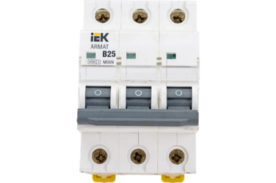 Автоматический выключатель 3P 25A (B) 6kA IEK M06N ARMAT IEK  AR-M06N-3-B025