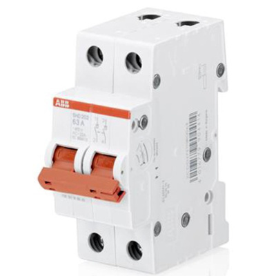 Рубильник модульный 2P 32A с красной ручкой ABB SHD202 ABB  2CDD272111R0032