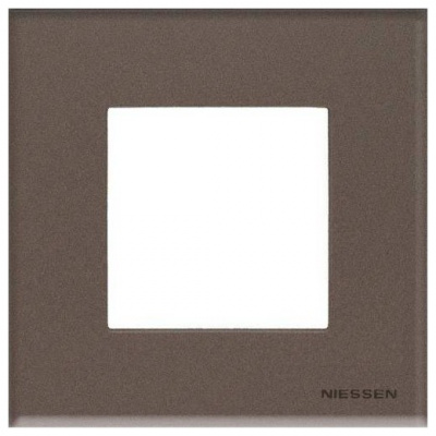 Рамка 1-постовая 2 мод ABB NIE Zenit Кофейное стекло N2271 CC ABB Zenit 2CLA227100N3701