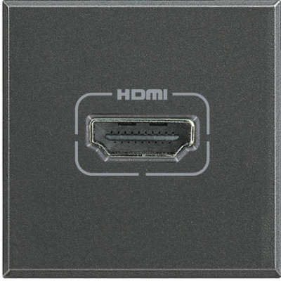 Разъем HDMI 2 мод Bticino Axolute Антрацит Bticino Axolute HS4284