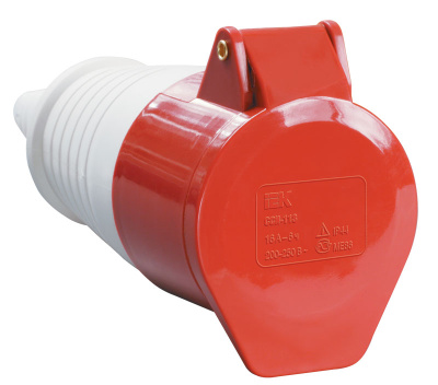 Розетка переносная 3P+РЕ 32A/380V IP44 красный IEK ССИ-224 IEK ССИ PSR22-032-4