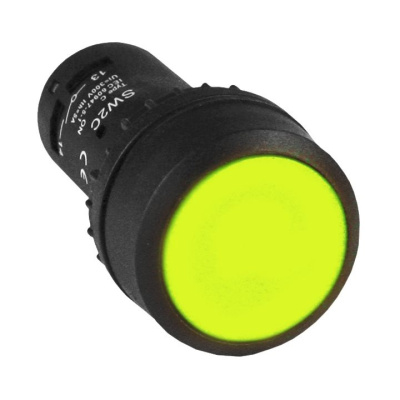 Кнопка с фиксацией желтая NO+NC EKF PROxima SW2C-16 EKF  sw2c-11f-y