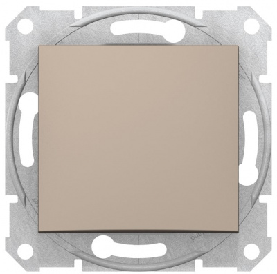 Выключатель 1-клавишный 10A Schneider Electric Sedna Титан Schneider Electric Sedna SDN0100168