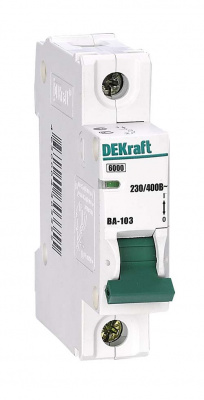 Автоматический выключатель 1P 6A B 6kA DEKraft ВА-103 DEKraft ВА-103 12006DEK