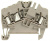 Клеммник проходной ZDU 2.5-2/3AN пружина 2.5 мм.кв серый Weidmuller Weidmuller  1706010000