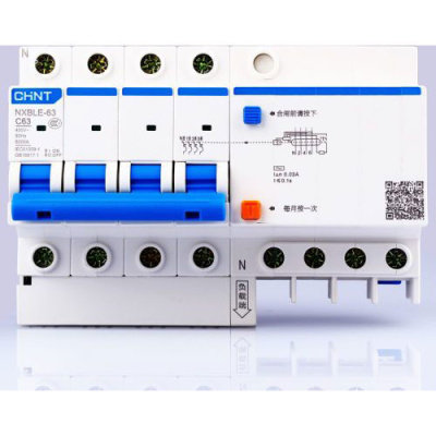 Дифференциальный автомат NXBLE-63 4P C20 30mA тип AC 6kA CHINT CHINT  982158CHINT