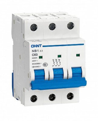 Автоматический выключатель NB1-63 3P 3A 6кА (D) CHINT CHINT  179718CHINT