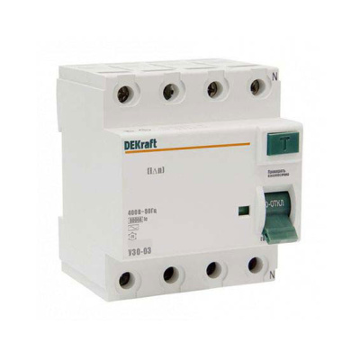 Устройство защитного отключения-03 4P 80A тип AC 30mA DEKraft DEKraft УЗО-03 14082DEK