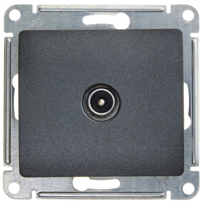 Розетка TV оконечная 1DB Systeme Electric Glossa Антрацит Systeme Electric Glossa GSL000791
