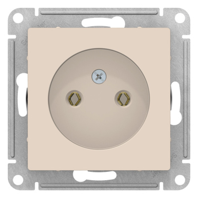 Розетка без заземления 16A механизм Schneider Electric AtlasDesign Бежевый Systeme Electric AtlasDesign ATN000241