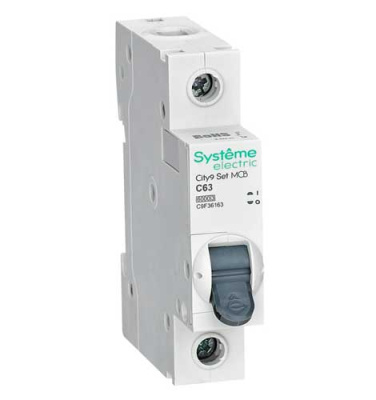 Systeme Electric City9 Set Автомат (АВ) С 63А 1P 6kA 230В Systeme Electric City9 C9F36163