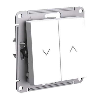 SE AtlasDesign Выключатель 2-клавишный для жалюзи Белый 2х сх.4 10А мех Systeme Electric AtlasDesign ATN000119