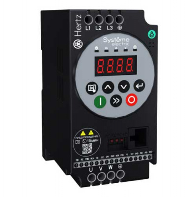 Systeme Electric Преобразователь частоты STV050 Hertz 1,5 кВт 220В ЭМС С3 + LED панель оператора Systeme Electric STV050 STV050U15M2