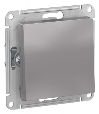 Кнопка нажимная сх.1 10AX механизм Schneider Electric AtlasDesign Алюминий Systeme Electric AtlasDesign ATN000315