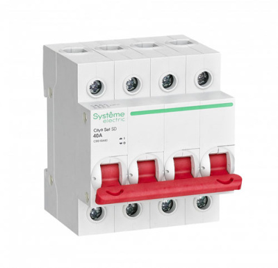 Рубильник 4P 40А 400В SE City9 Set Systeme Electric City9 Set C9S16440