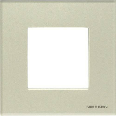 Рамка 1-постовая 2 мод ABB NIE Zenit Жемчужное стекло N2271 CP ABB Zenit 2CLA227100N3501
