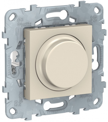 Светорегулятор поворотно-нажимной универсальный LED 5-200Вт Schneider Electric Unica New Бежевый Schneider Electric Unica New NU551444