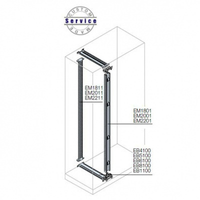 Стойка для шкафа 1200/1600мм промежуточная 2000мм ABB IS2 ABB IS2 EM2001