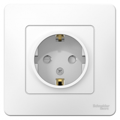 Розетка с заземлением со шторками скрытой установки 16A 250В Systeme Electric Blanca Белый Systeme Electric Blanca BLNRS001111