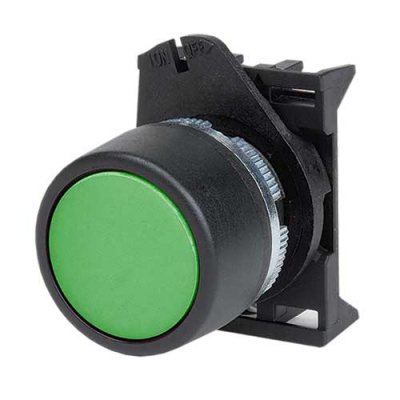 Кнопка плоская прозрачная без фиксации, зеленая DKC  DKC  ABHLR2