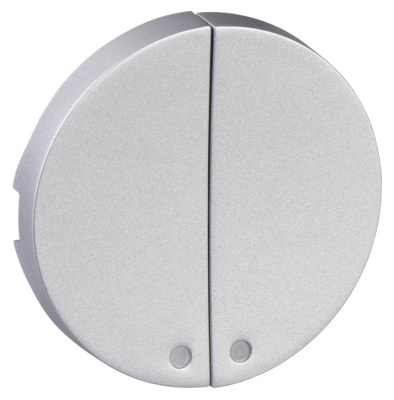 Клавиша 2-я с окном подсветки Schneider Electric Odace Алюминий Schneider Electric Odace S53R298