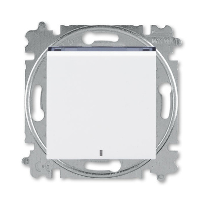 Выключатель одноклавишный с подсветкой белый / дымчатый чёрный ABB Levit ABB Levit 2CHH590146A6062