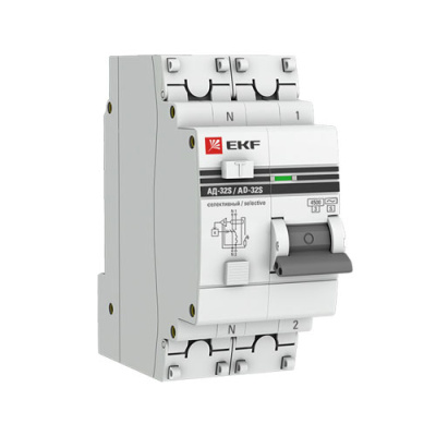 Дифференциальный автомат селективный 1P+N 16A/300mA EKF PROxima АД-32 EKF PROxima АД-32 DA32-16-300S-pro