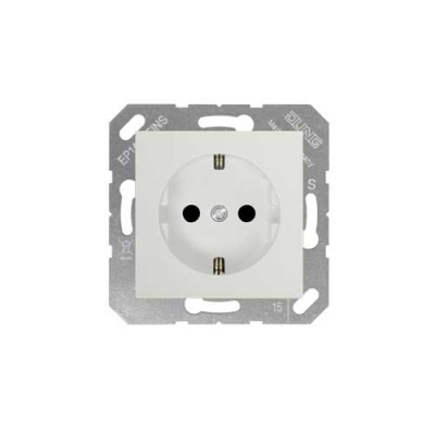 Розетка со шторками 2К+З 16 А 250В~, Белый Jung Eco Profi Jung Eco Profi EP1420KIWW