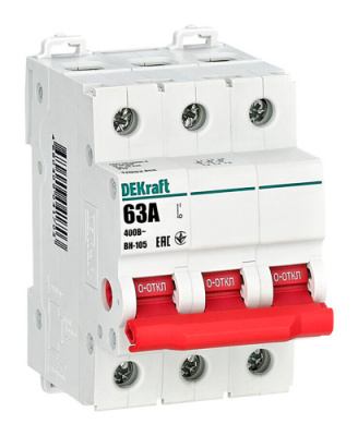 Выключатель-разъединитель 3Р 63А DEKraft ВН105-3P-63A DEKraft ВН-105 17092DEK
