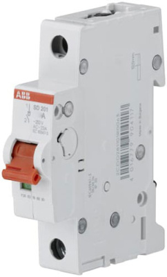 Рубильник модульный 1P 40A с красной ручкой ABB SD201 ABB  2CDD281101R0040