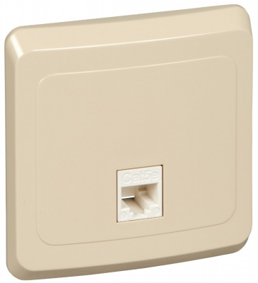 Розетка компьютерная 1-ая RJ45 кат.5e скрытой установки IP20 SE Этюд Кремовый Systeme Electric Этюд KOMC-001K