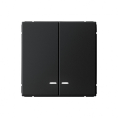 ARTGALLERY 2-клавишный ВЫКЛЮЧАТЕЛЬ с подсветкой, сх.5а, 10АХ, механизм, КАРБОН Systeme Electric ArtGallery GAL001053