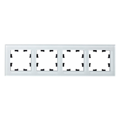 Рамка 4-постовая стекло Schneider Electric AtlasDesign Nature Белый Systeme Electric AtlasDesign Nature ATN320104