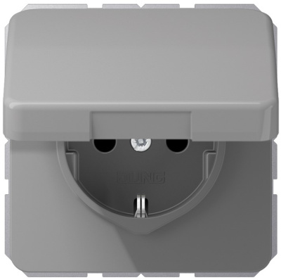 Механизм Розетка штепсельная SCHUKO 16A 250В~ с защитой от влажности Jung Серый Jung Jung Механизмы CD1520BFKLGR